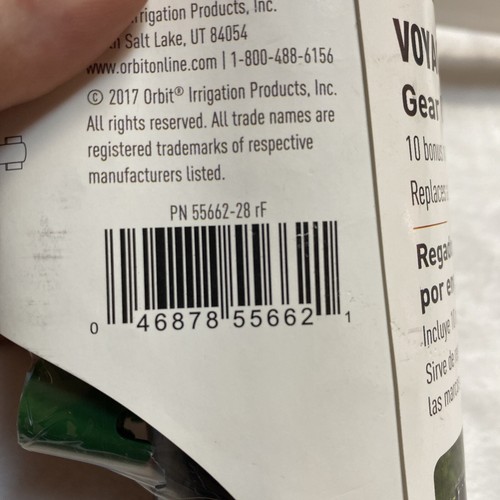 Orbit Voyager II Gear Drive Irrigation Sprinkler Head 55662-28 rF Made In USA - Picture 6 of 6
