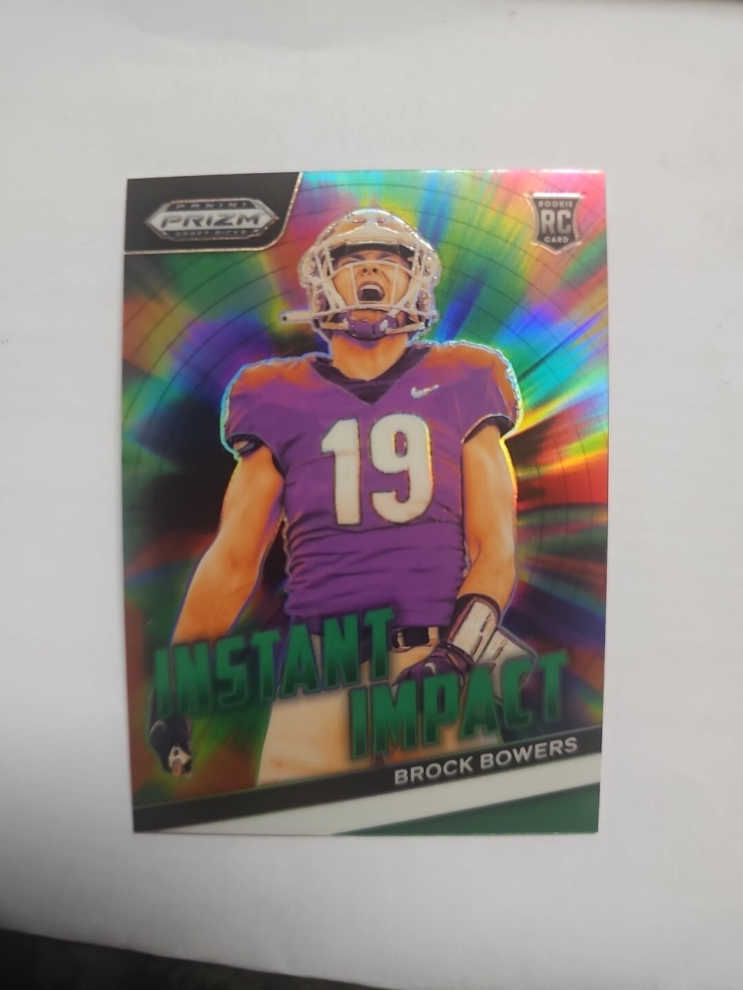 2024 Panini Prizm Draft Picks Instant Impact Green RC Brock Bowers