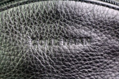 Cole Haan BLACK GENUINE LEATHER CANVAS HANDLES ZIP AROUND SHOULDER BAG BACKPACK - Picture 2 of 13