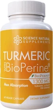 Turmeric Capsules with Curcumin and Bioperine Black Pepper Extract - 60 Veggi...