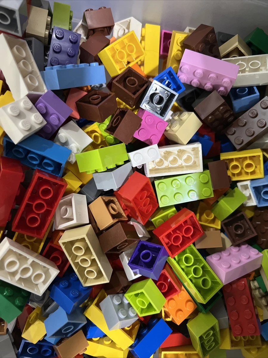 Lego Bricks Lot 100 Bulk Pieces ONLY standard 2x2 2x4 2x3 2x6
