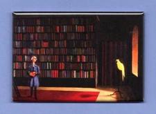 FRANZ SEDLACEK *2X3 FRIDGE MAGNET* PAINTING ARTWORK FINE ART BIBLIOTHEK LIBRARY