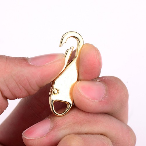 10 Pcs Zipper Lock Clip Metal Carabiner Clip Anti Theft Bag Suitcases Zip Head - Picture 9 of 37