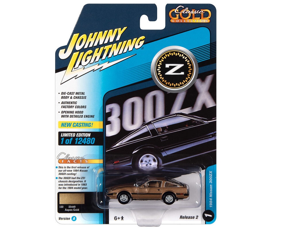 JOHNNY LIGHTNING 1:64 1984 NISSAN 300ZX ASPEN GOLD MODEL JLSP243A