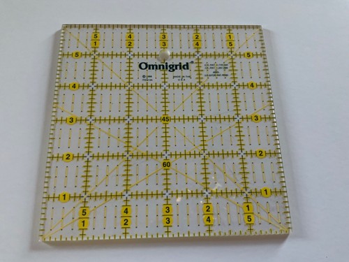 ๐ธ Omnigrid 6โ X 6โ. Plastic Quilters Square Ruler ๐ธ