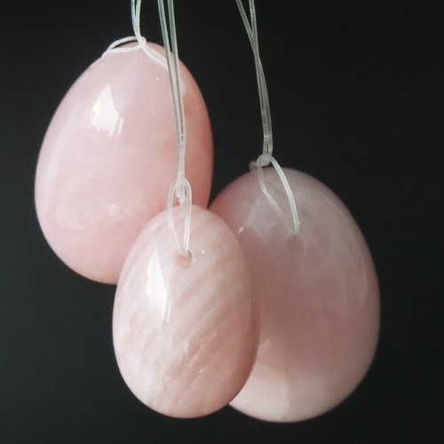3pcs/set Kegel Exercise Egg Stone High Quality Drilled Natural Yoni Crystal Gem - Picture 5 of 8