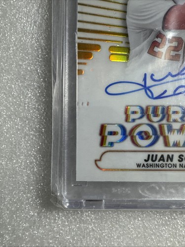 2022 Topps Pristine Pure Power-Auto-Gold Refractor•Juan Soto-OF-Nationals-36/50 - Picture 5 of 10