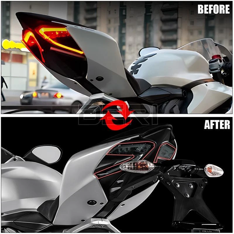 LED Integrated Tail Light Turn Signals For DUCATI Panigale 1199/S/R 899 959 1299 - Image 4 of 4