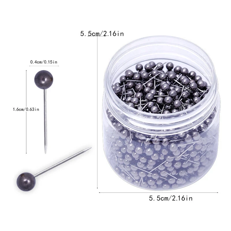 Push Pin 1000Pcs Round Head Steel Point Gold  Bulletin Board Map Thumb Tacks 4mm - Image 4 of 4