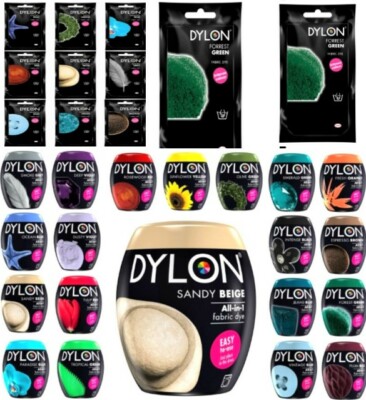 22 Farben Dylon Stoff & Kleidung färben Dylon Maschine/Handfärben/weiche Einrichtung