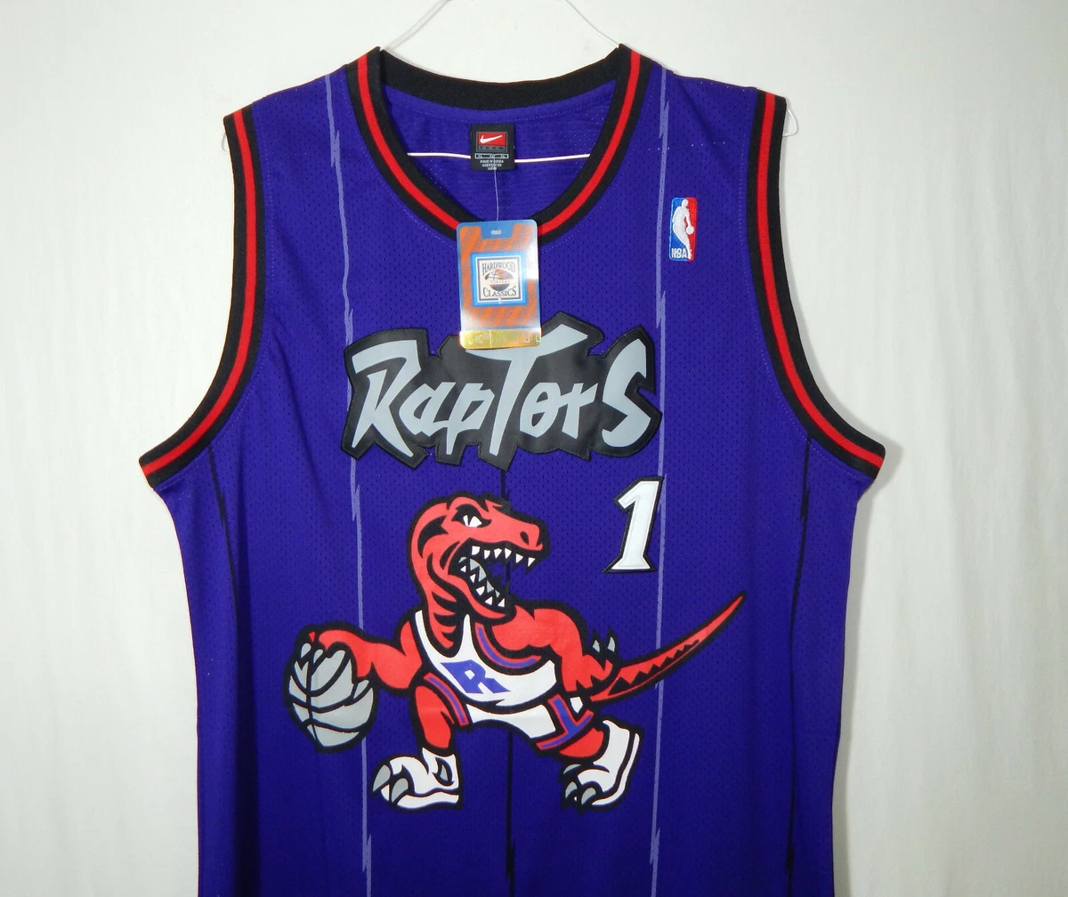 Mitchell & Ness Men's Toronto Raptors Tracy Mcgrady #1 Purple Hardwood  Classics Jersey