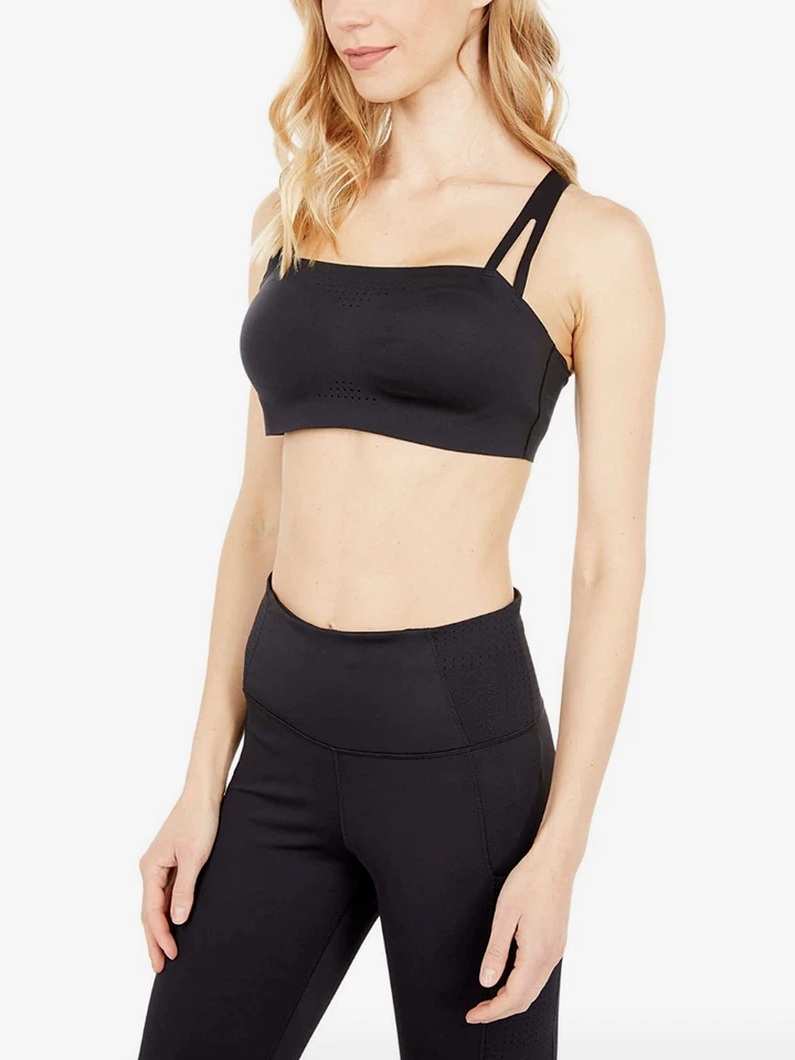 Sujetador deportivo Brooks para mujer negro Dare Cross Run talla pequeña L33634 Foto 4 de 4