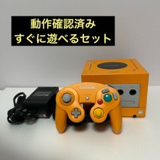 Nintendo GameCube DOL-001 Orange Game Console Tested working w/ Power cable set