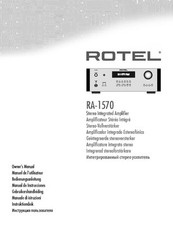 Rotel RA-1570 Amplificatore Manuale Istruzioni Proprietario