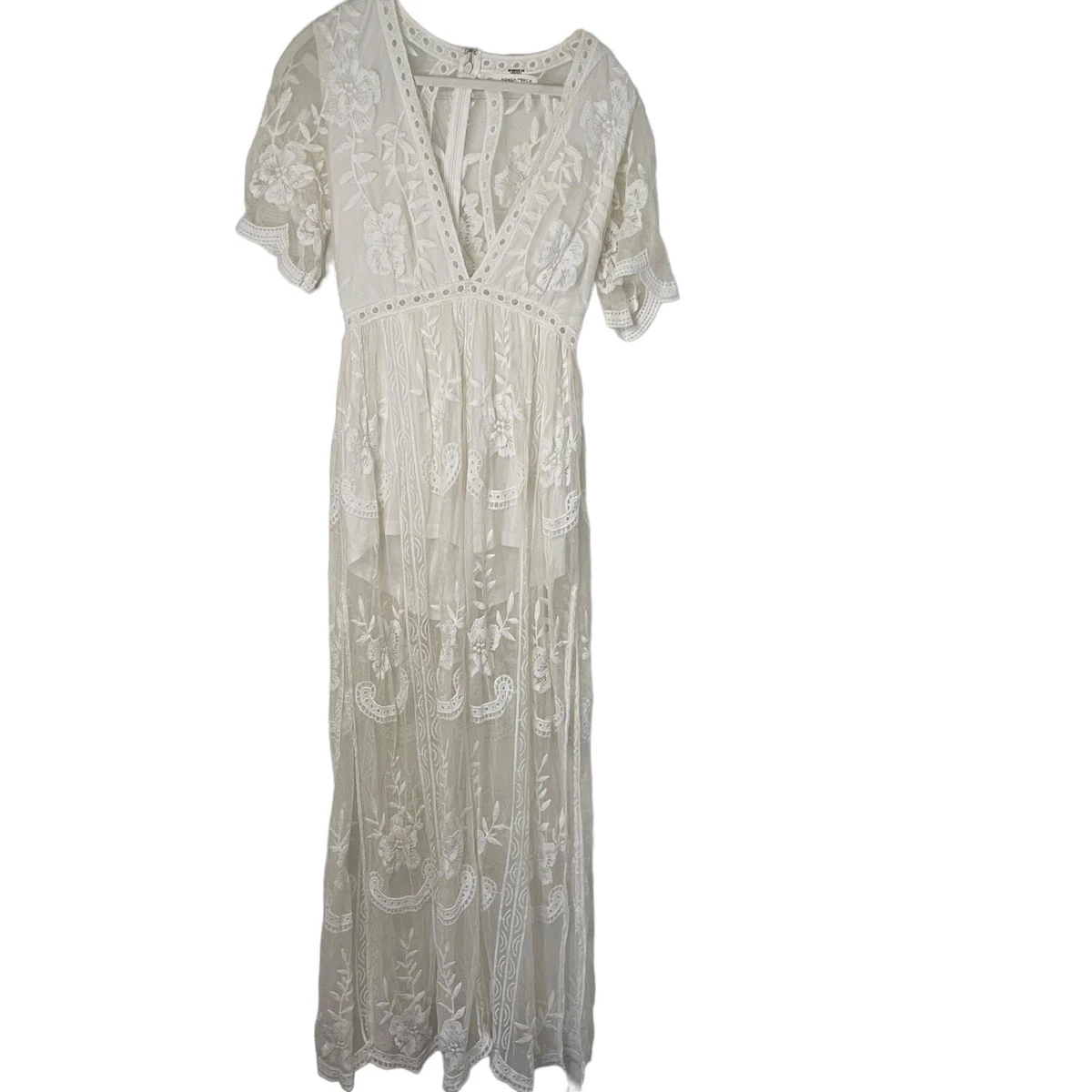 honey punch lace romper dress Honey Punch Lace Romper S (4-6) Like new