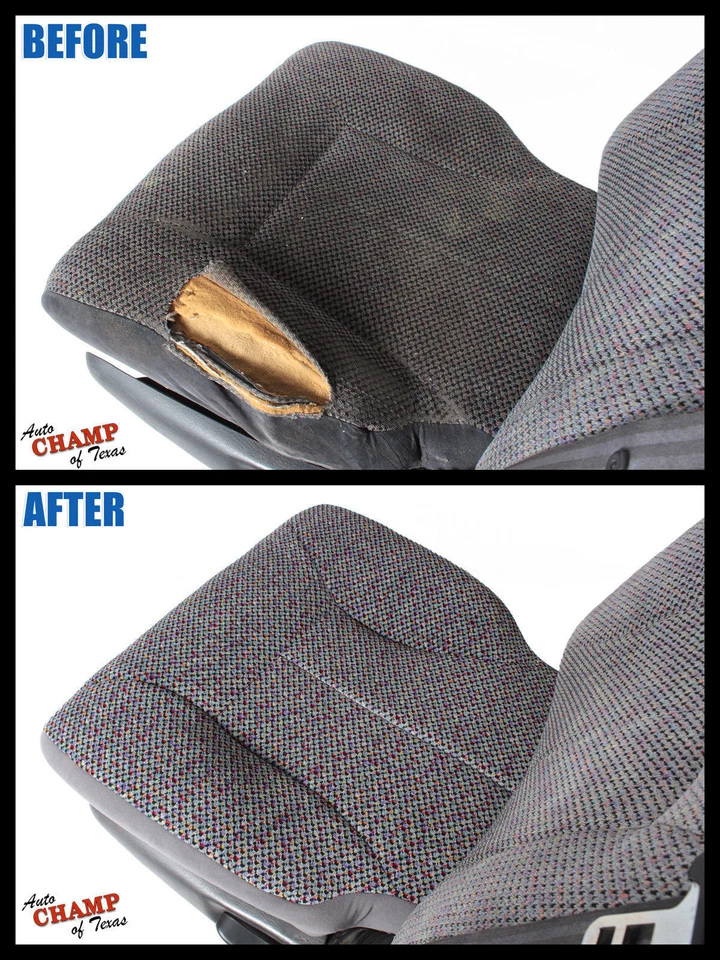 2006-2008 Honda Ridgeline -Driver Side Lean Back Leather Seat Cover Gray Perf - Image 3 of 4