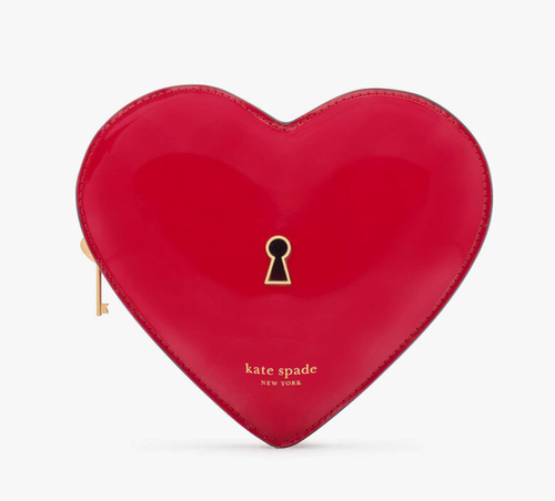 Kate Spade Key To My Heart 3D Micro Patent Leather Chain Crossbody Clutch ~NWT~ - Picture 2 of 8