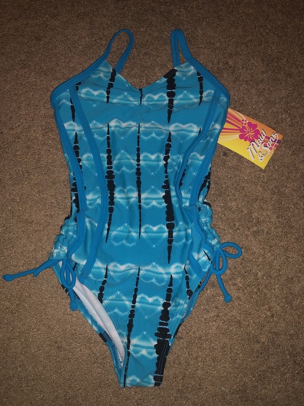Maui And Sons Bathing Suit Blue One Piece Size 7