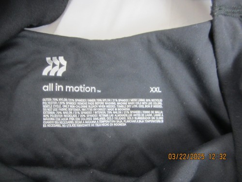 Women's All In Motion Everyday V-Neck Crossback Active Dress Black 2XL - Picture 8 of 17