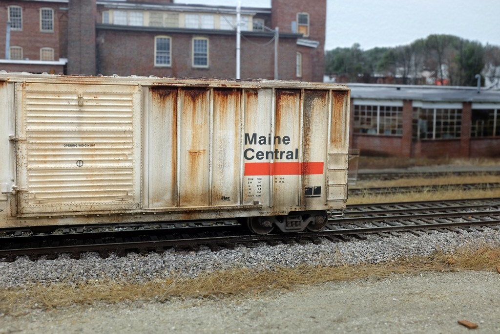 Custom Weathered HO Athearn 50' FMC Box Car Maine Central Guilford eBay
