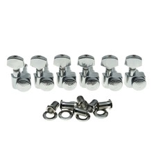 Chrome 6 Inline 2 Pin Locking Tuning Keys Pegs Tuners