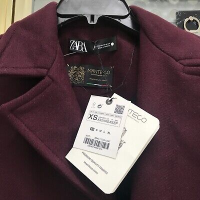 Zara Maroon Coat-Manteco Italian | eBay Zara Maroon Coat-Manteco Italian | eBay