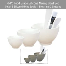 Appearus Food Grade Silicone Mixing Bowl Set Spa Skincare Kit Home DIY Routine
