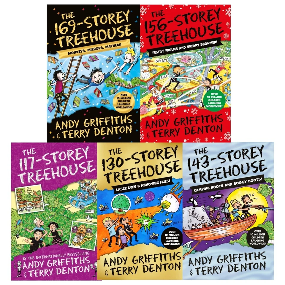 Treehouse Storey Series 9-13 5 Books Collection Set Andy Griffiths, Terry Denton