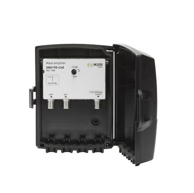 Amplificateur De Mât TV 2 Entrées UHF, 1 Sortie, 40dB Avec Filtre 5G/LTE - Marque Tecatel