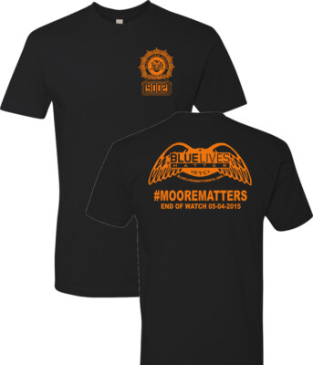 Licensed Blue Lives Matters # Moorematters Brian Moore Tee Shirt 1169