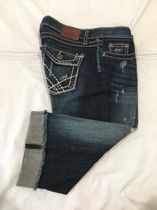 BKE-DENIM-BUCKLE-Womens-MADISON-Capri-Blue-Jeans-Denim-Size-28