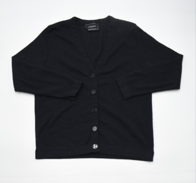 Giorgio Armani Beauty Uniform Wool Blend Cardigan Sweater Black Size 42, 32 US