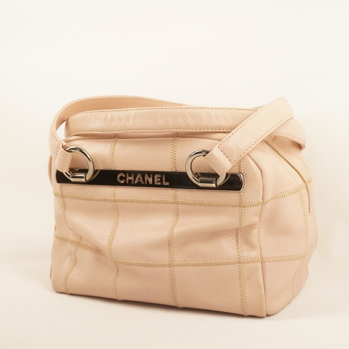 Chanel LAX Square Quilt Bowler Pink Bag- Free Shipping USA | eBay