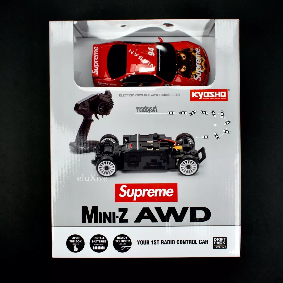 NWT Supreme NY Kyosho Mini-Z AWD Nissan Skyline Nismo RC Car Red FW22  AUTHENTIC