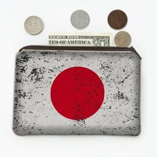 Gift Coin Purse : Japan Flag Retro Artistic Japanese Expat Country