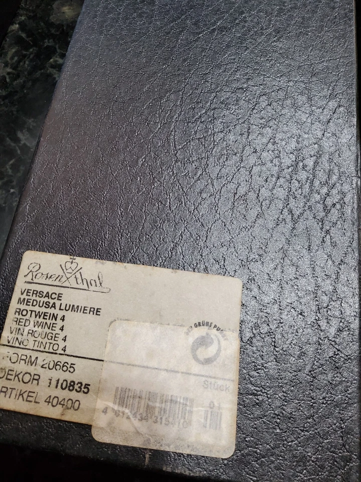 G2U Versace medusa dor белый винный бокал прозрачный в коробке - Изображение 2 из 3