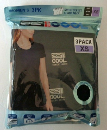 3pk 32Degrees woman's cool short sleeve scoop neck XS S M L XL - Picture 3 of 5