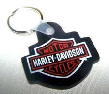 Harley Davidson Black Rubber Quaid HD Dealer Loma Linda CA. Key Chain