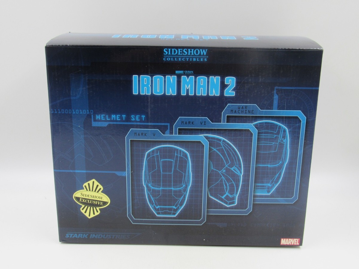 IRON MAN 2 ウォーマシンヘ ルメット 3PK 29-EY1105-01 Sideshow Marvel Iron Man 2 Helmet Set - Mark V, Mark VI, War