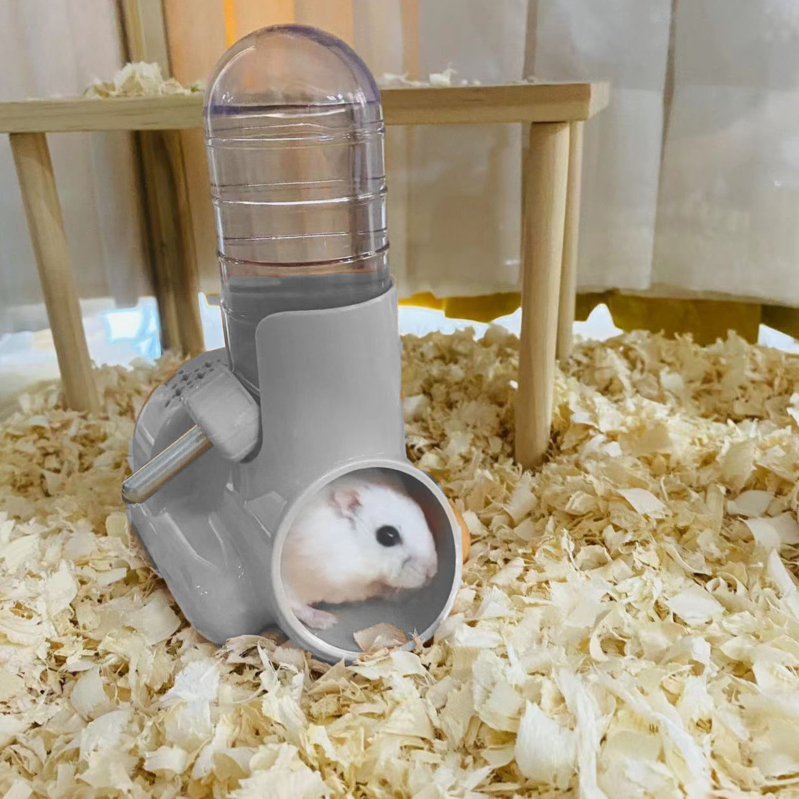 Hamster Automatic Drinking Bottle, Water Dispenser With Food Container