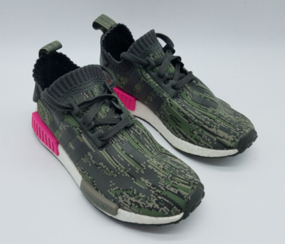 Adidas NMD R1 Primeknit Men's Size Running Shoes Olive Green