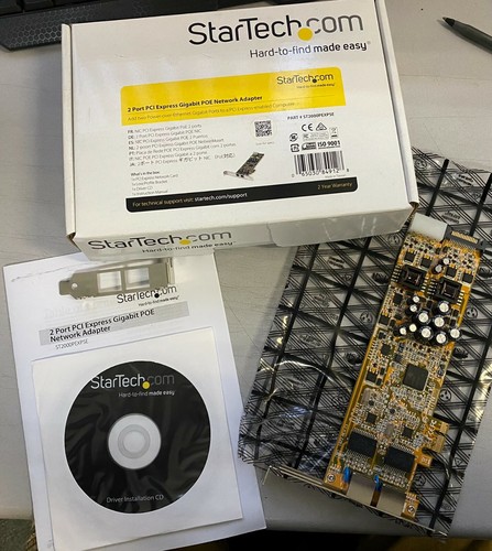 Startech Dual Port PCI Express Gigabit Ethernet PCIe Network Card Adapter - PoE - 第 1/5 張圖片