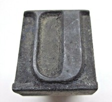 Capital Letter U Rubber Hand Stamp Wood Handle Store Shop School Desk Office Vtg
