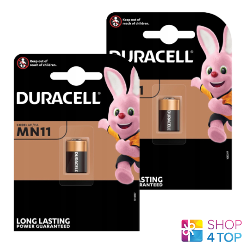 2 DURACELL ALKALINE MN11 A11 BATTERIES 6V 11A E11A GP-11A GP11A EXP 2028 NEW - Picture 1 of 1