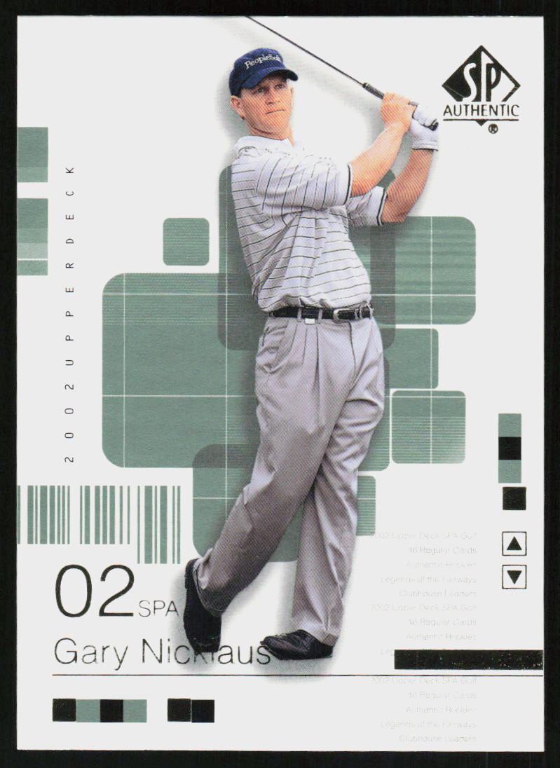 2002 SP Authentic Gary Nicklaus #40SPA GOLF PGA