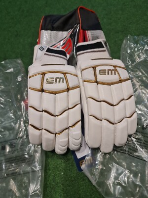 EM LE English Pittard Leather Cricker Batting Gloves RH: PRO Safety & Quality 