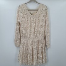 NWOT Free People Lace Gauze Long Sleeve Dress Size Small