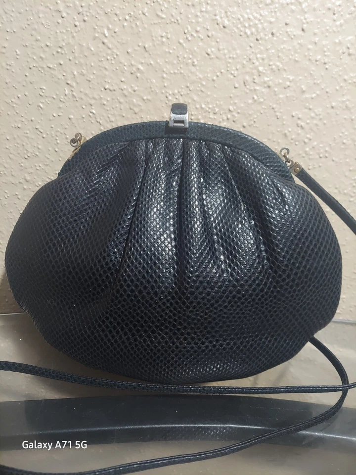 Bolsa de mão Judith Leiber vintage pele de cobra. Estado é muito bom. - Imagem 3 de 4