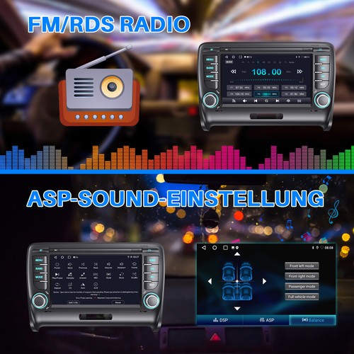Für Audi TT 2 8J 2006-14 Autoradio Android 13 2+32G Carplay GPS NAVI WIFI Kamera - Bild 12 von 14