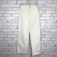 MADEWELL NWD Emmett Wide-Leg Full Length Tile White Jean Jeans sz 26 NR113